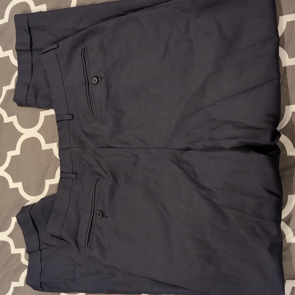 Santorelli Slacks Men’s 33x28 Blue 100% Wool Dress Pants Made In ITALY EUC - Picture 7 of 7